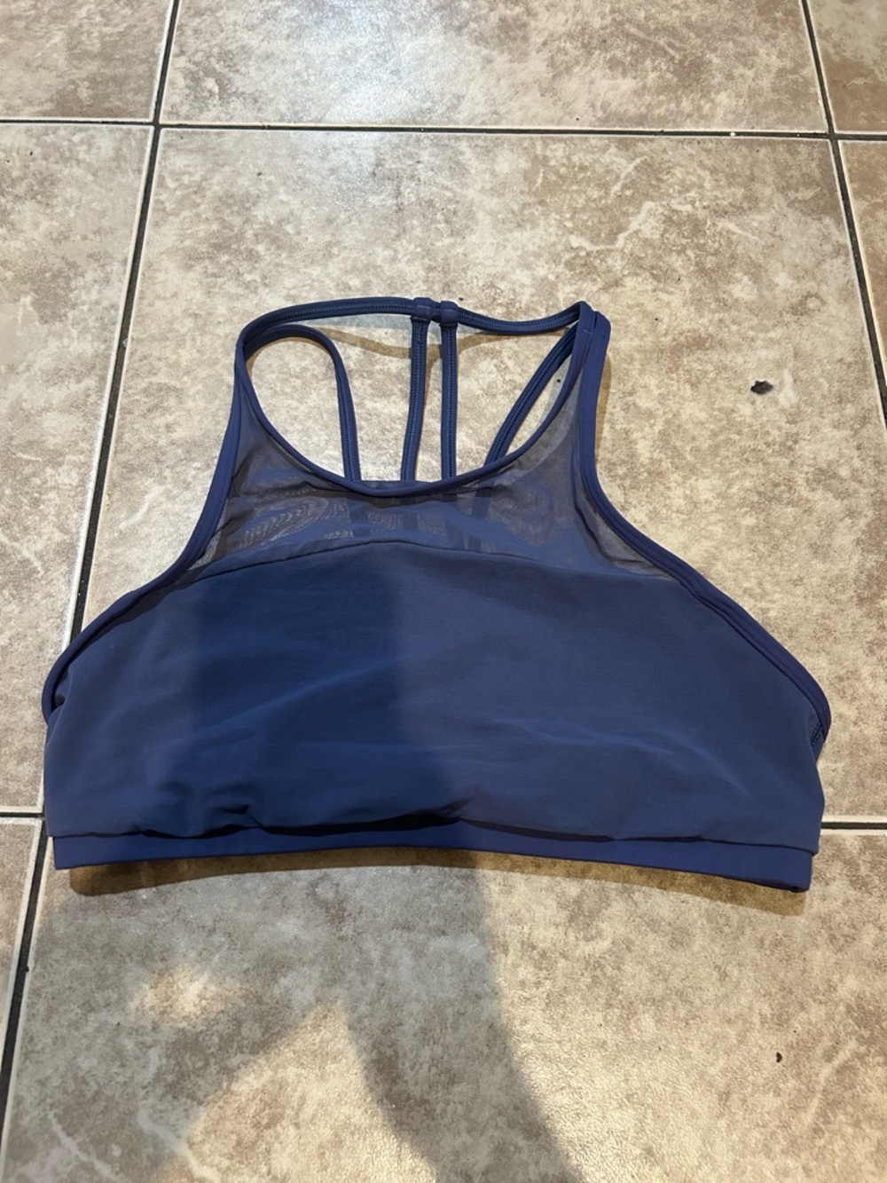 lululemon athletica Navy High-Neck Mesh Sports Bralette